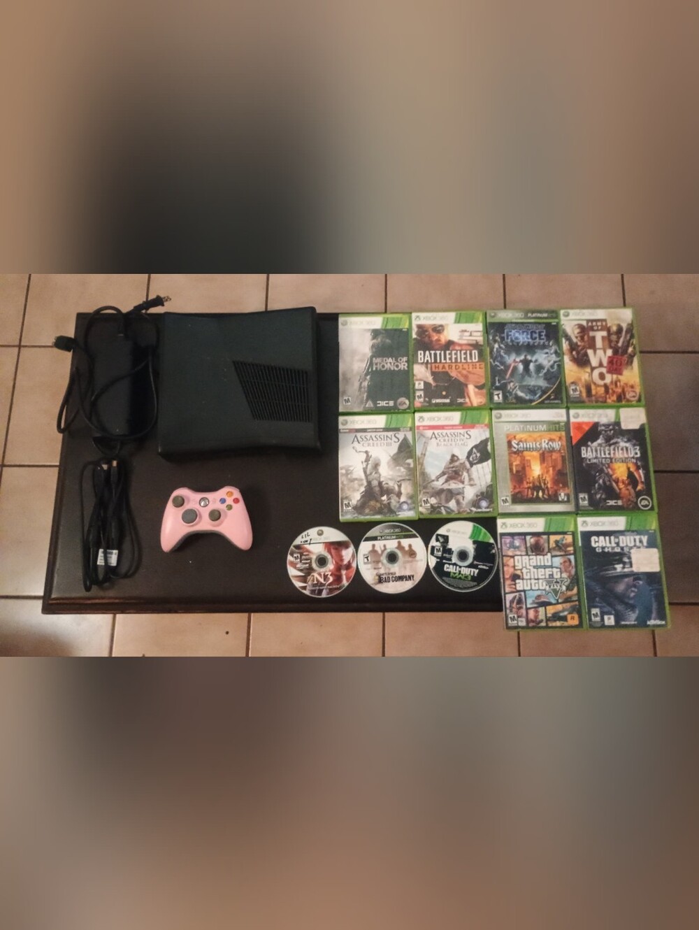360 Console Bundle with Pink Wireless Controller and 13 Games